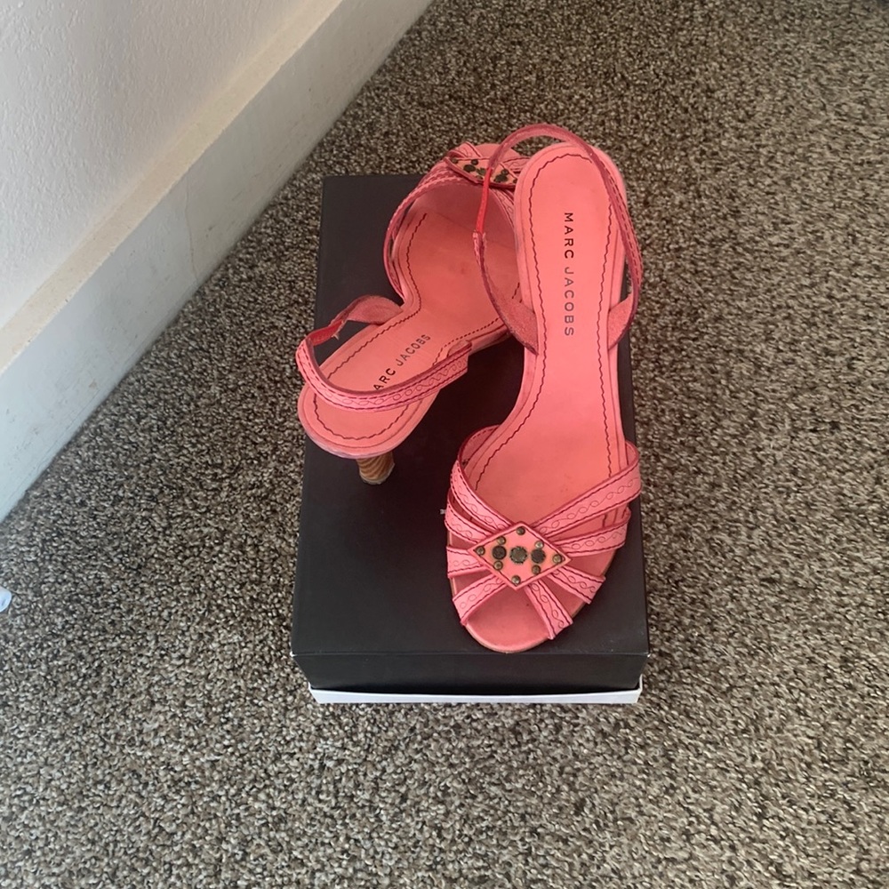 Vintage Marc Jacobs Pink Slingback Open Toe Heels